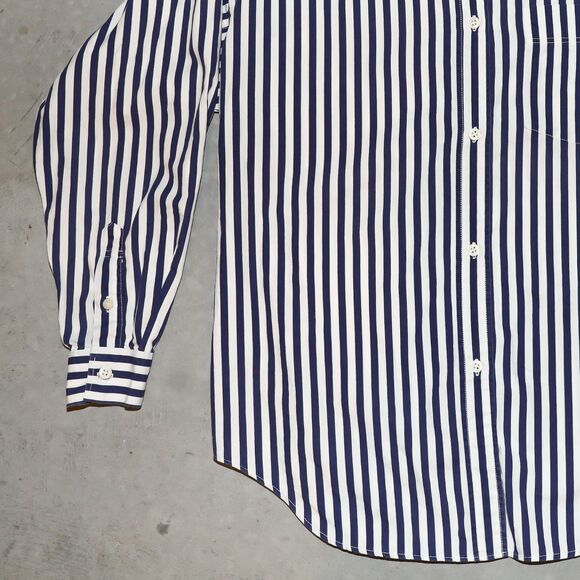 Calvin Klein Striped Button Down Shirt Classic Womens Preppy Style Shirt Medium - Picture 4 of 4